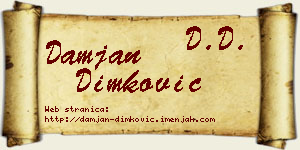 Damjan Dimković vizit kartica